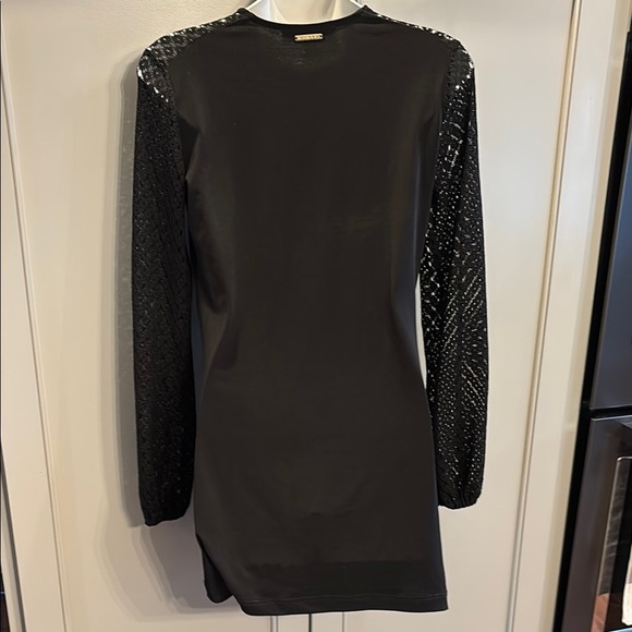 Michael Kors Black Dress with Lace Sleeves sz xs - Picture 4 of 6